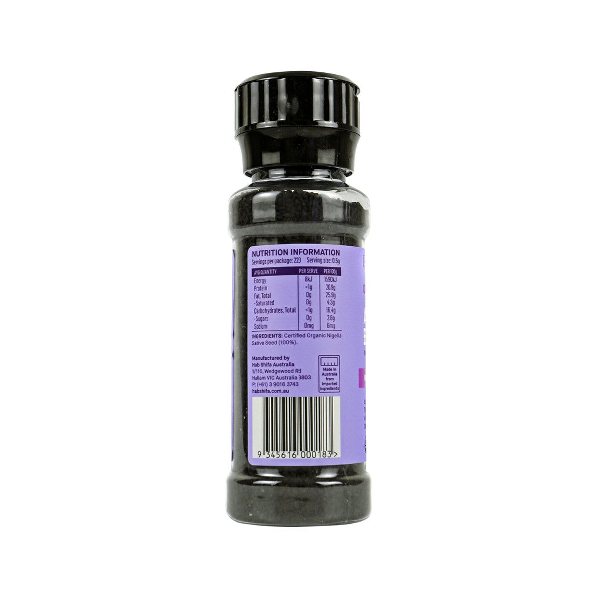 Hab Shifa Organic Activated Black Seed Grinder 110g