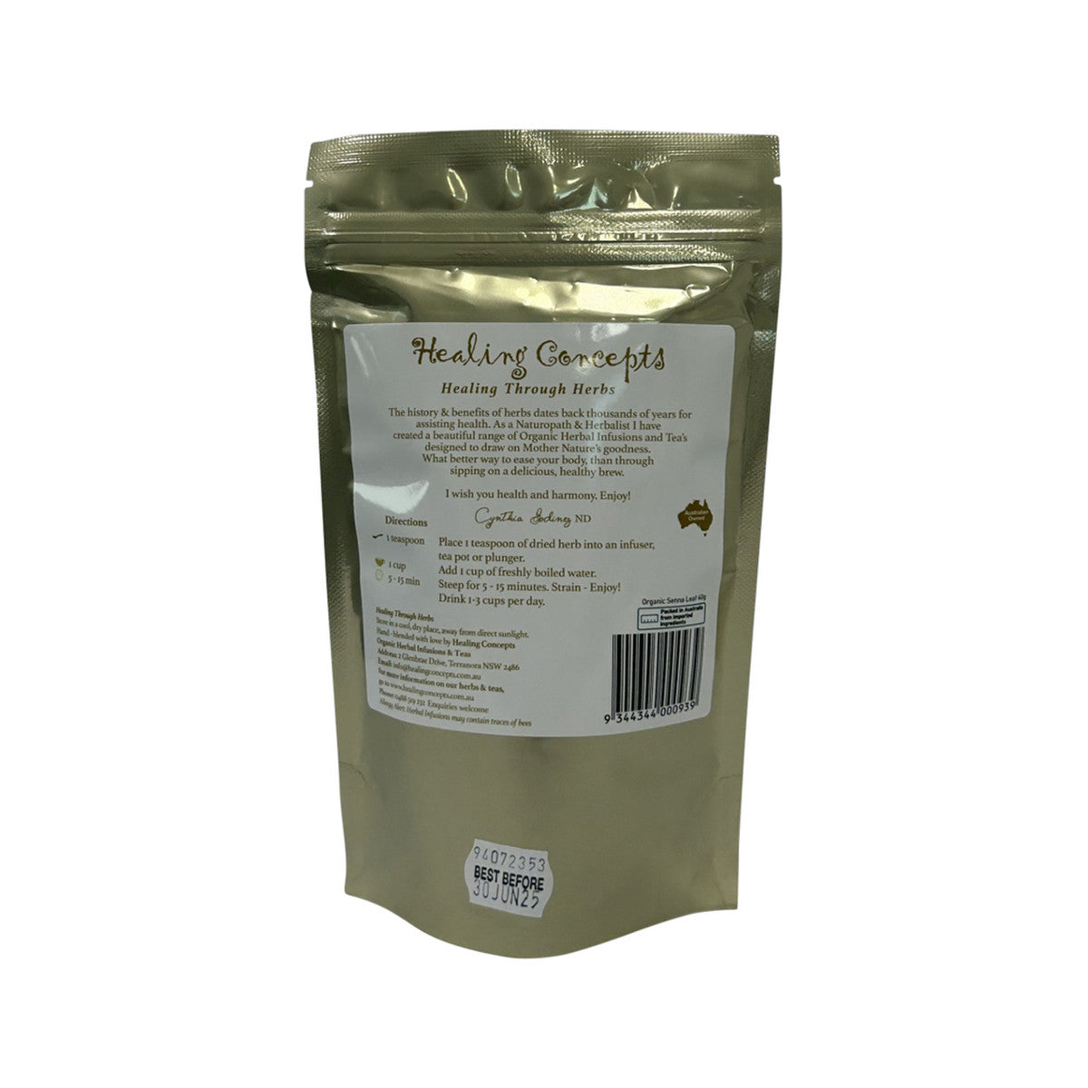 Healing Concepts Organic Senna Leaf 40g