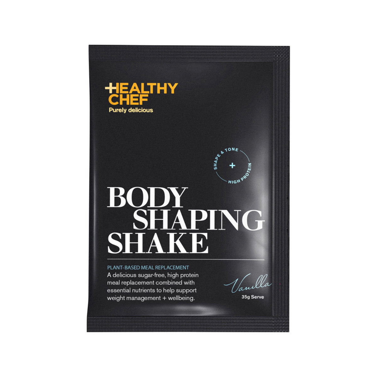 The Healthy Chef Body Shaping Shake (Plant-Based Meal Replacement) Vanilla Sachets 35g (Pack of 14)