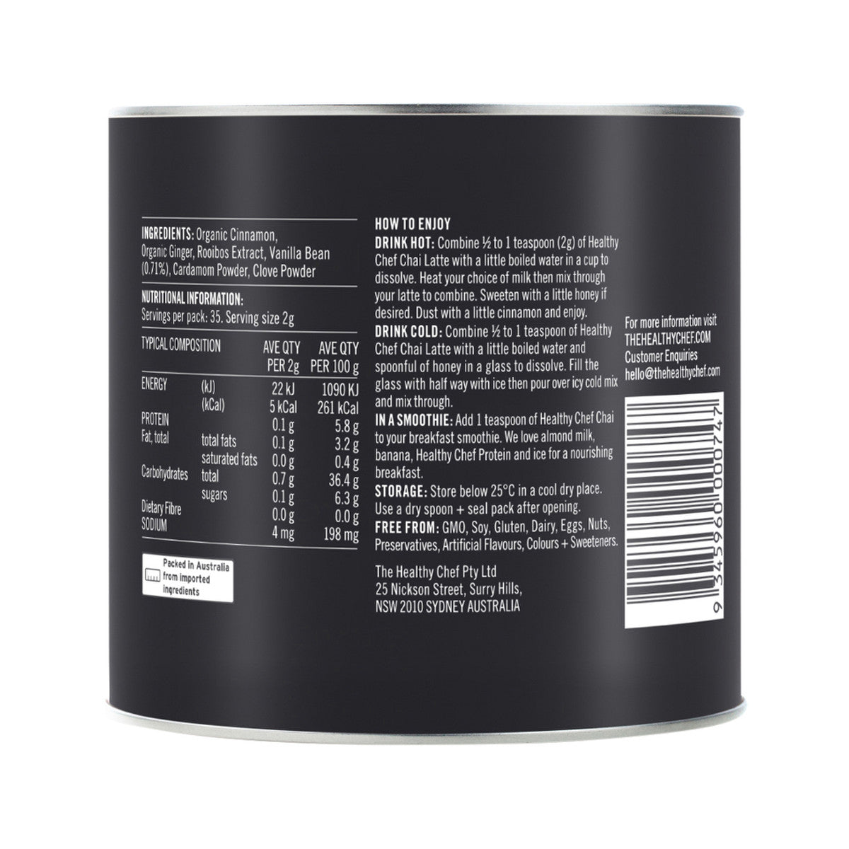 The Healthy Chef Chai Latte (Revitalize) 70g