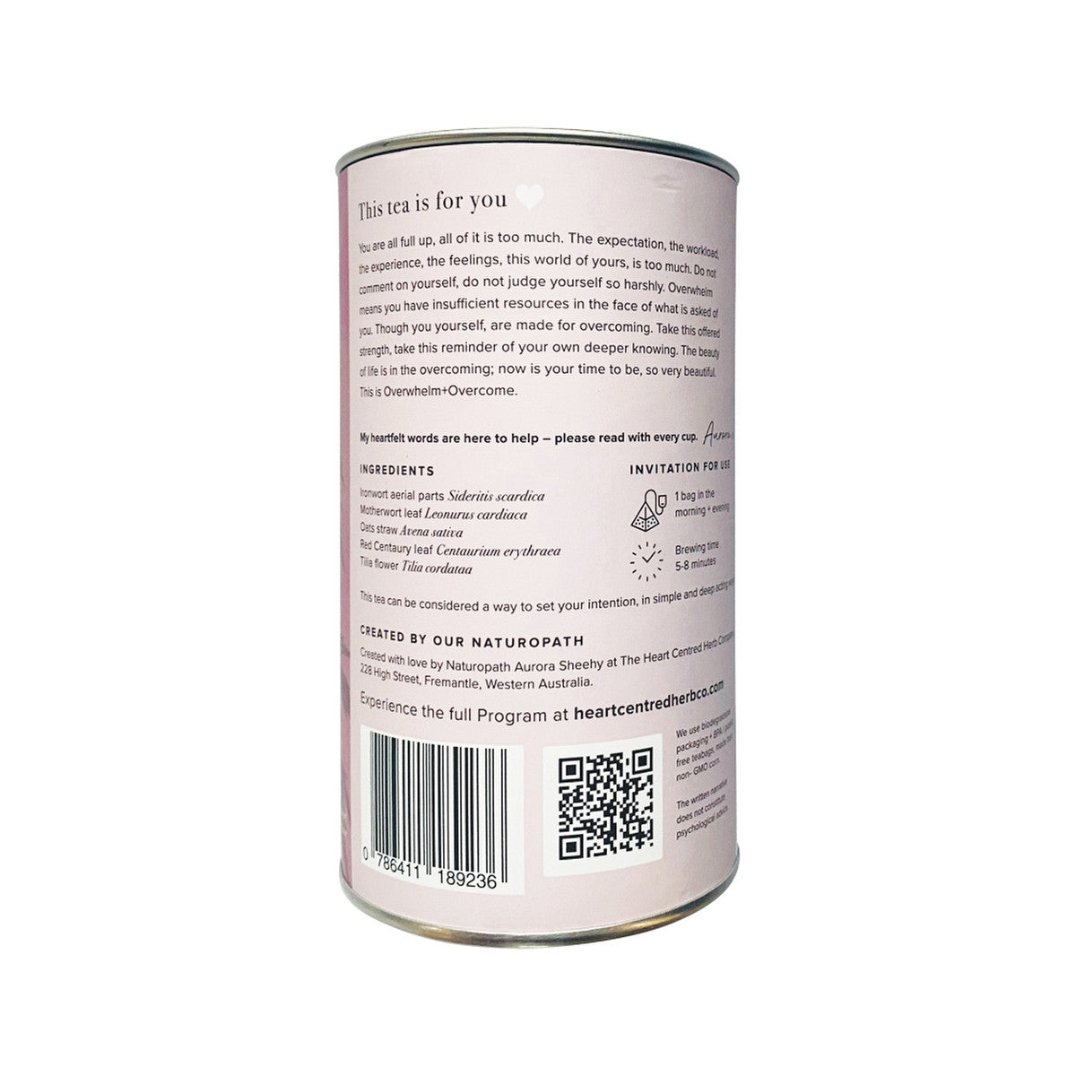 The Heart Centred Herb Company Overwhelm + Overcome x 14 Tea Bags