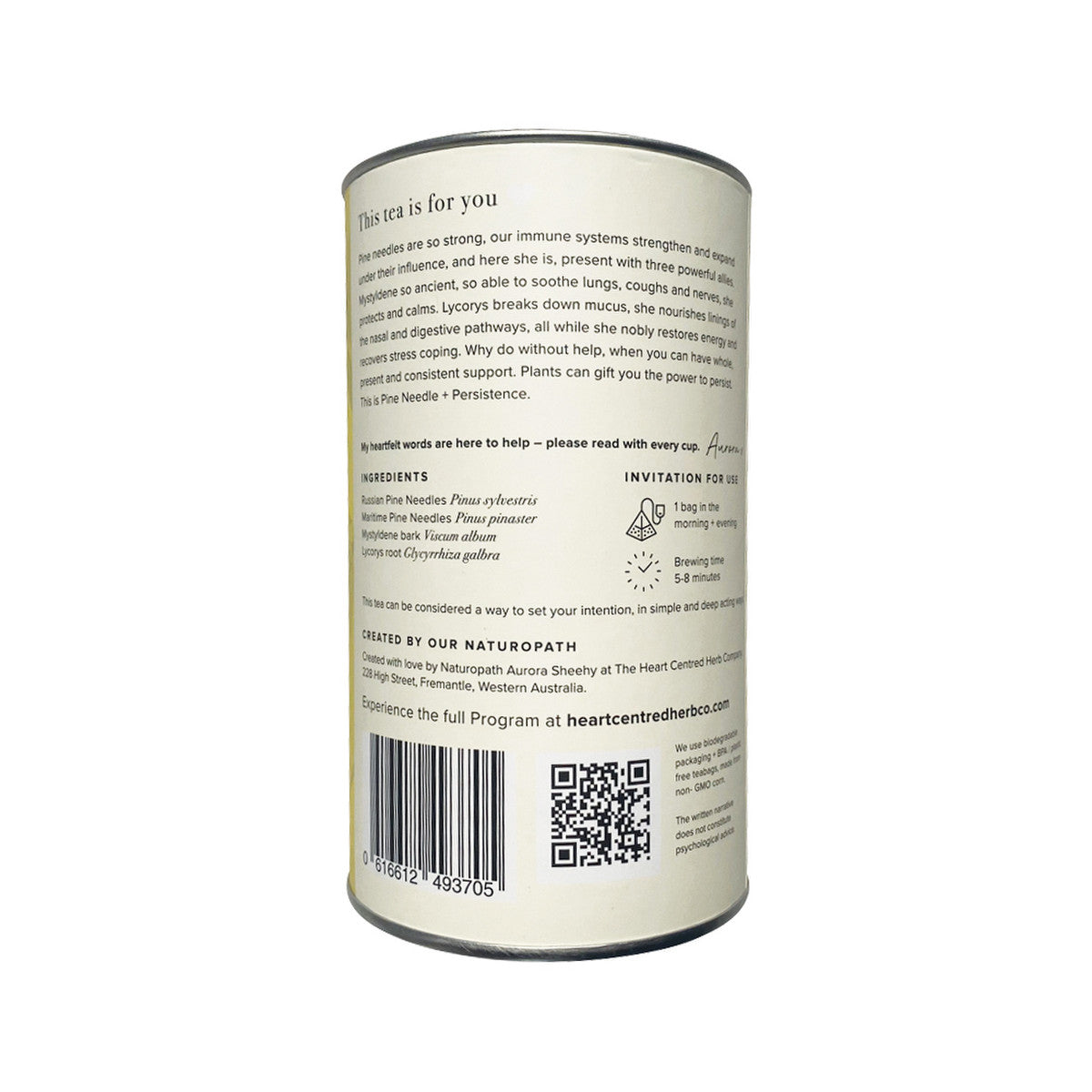 The Heart Centred Herb Company Pine Needle + Persistence x 14 Tea Bags