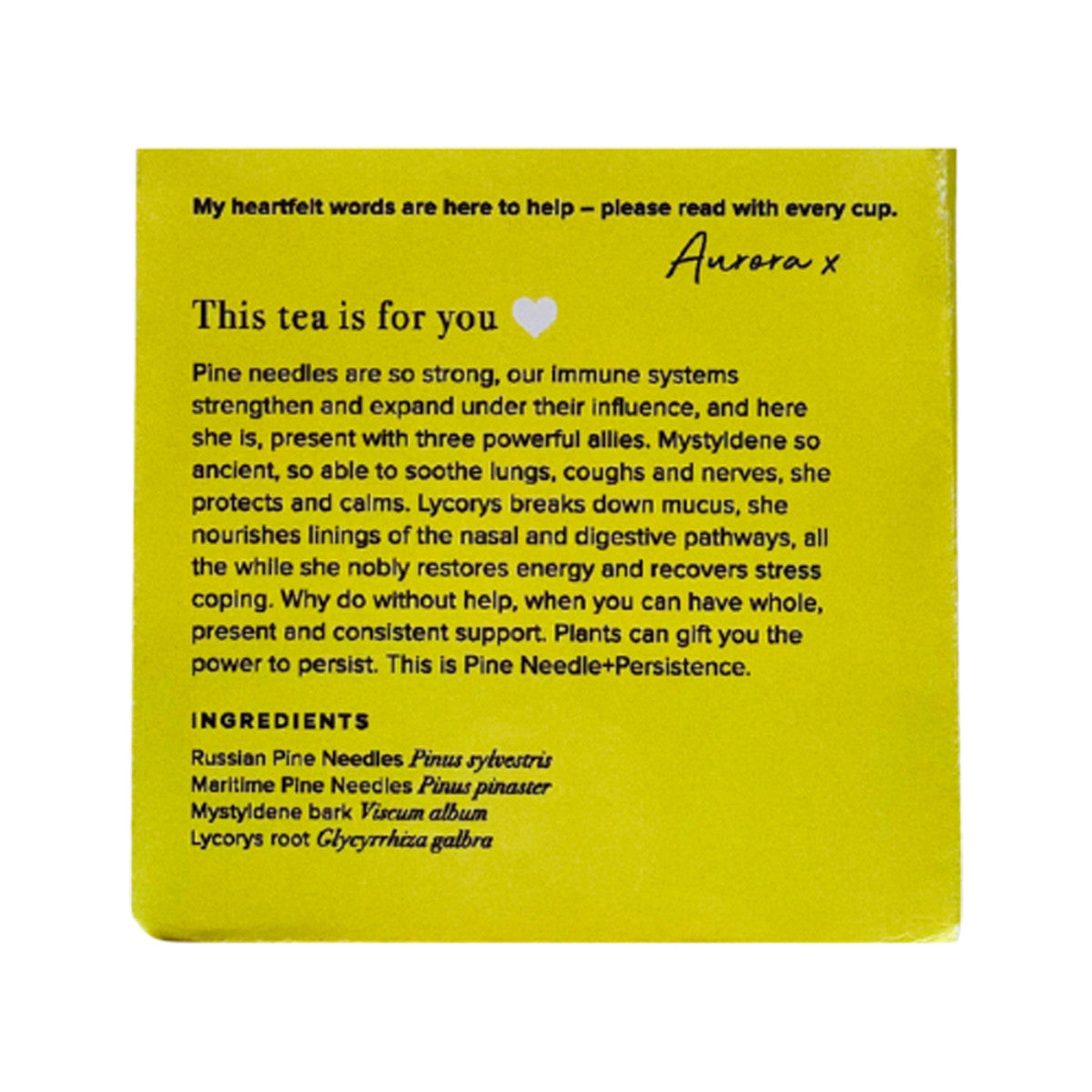 The Heart Centred Herb Company Pine Needle + Persistence x 14 Tea Bags