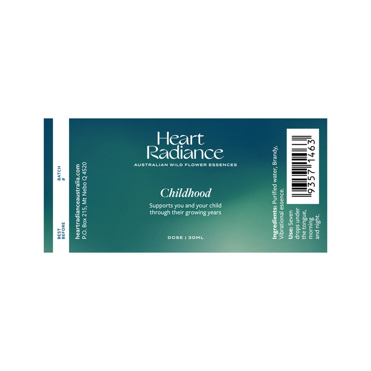 Heart Radiance (Australian Wild Flower Essences) Childhood 30ml
