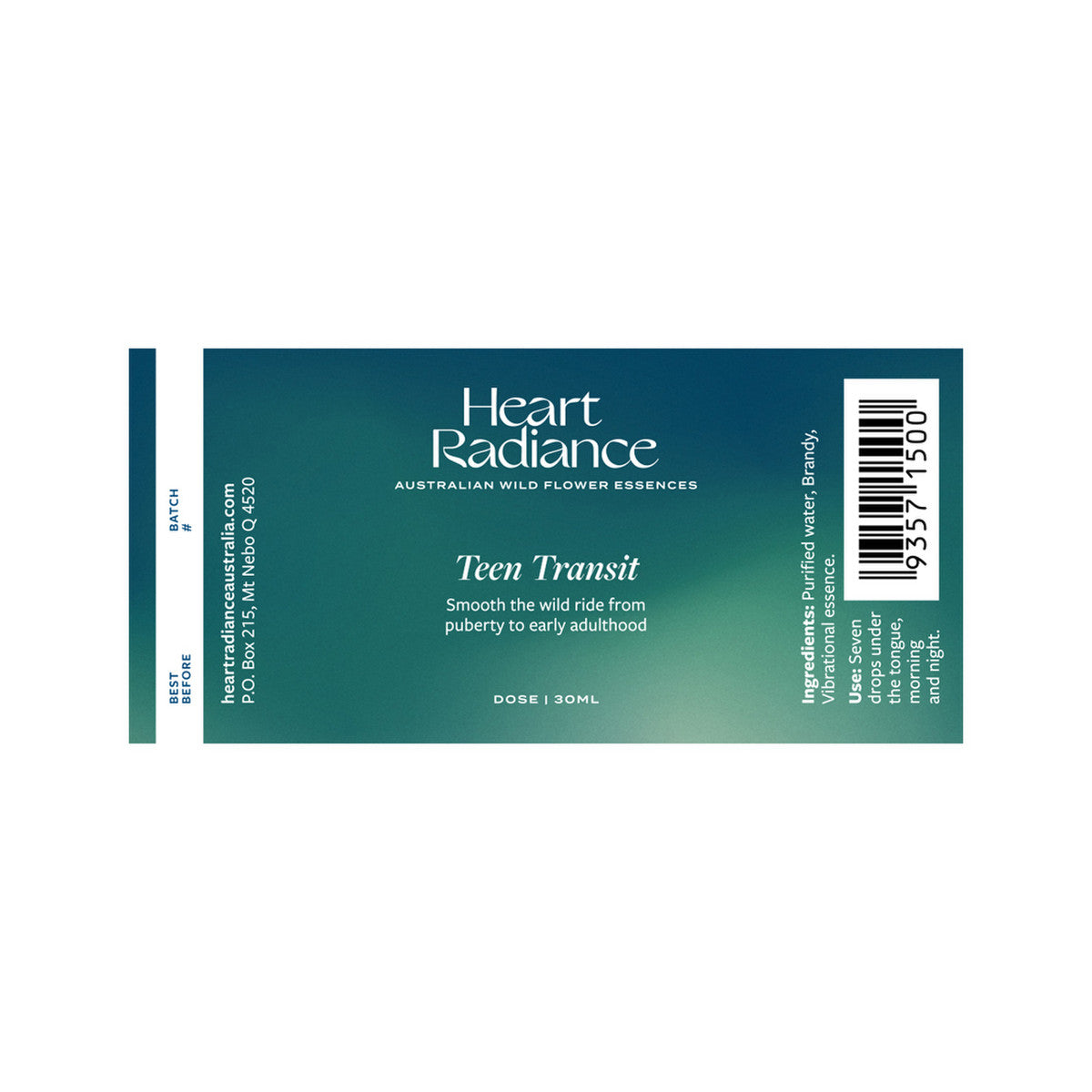 Heart Radiance (Australian Wild Flower Essences) Teen Transit 30ml