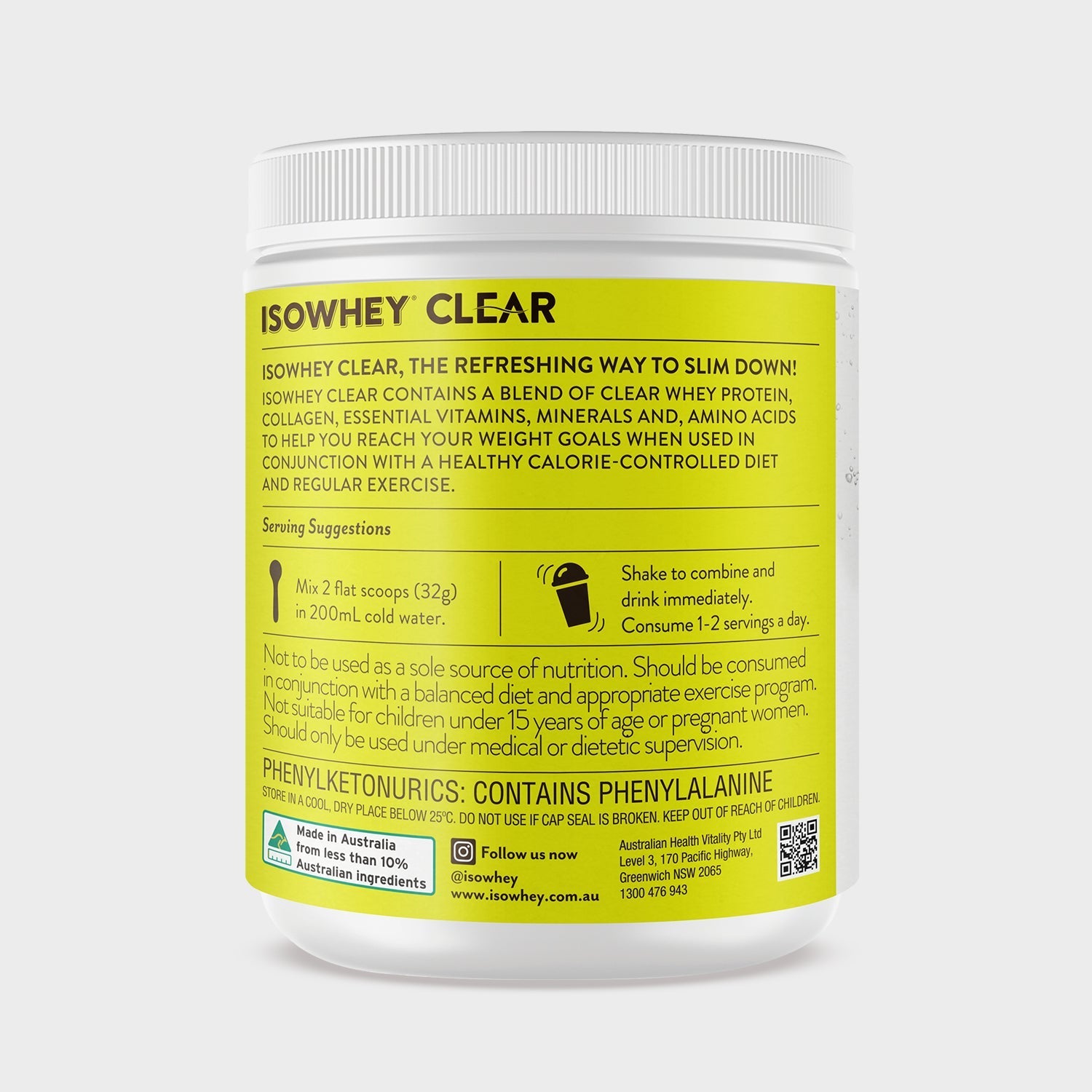 Isowhey Clear Lemon Lime 550g