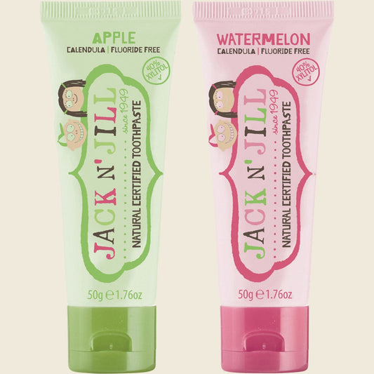 Jack N' Jill Toothpaste Children Two Flavour Pk Apple & Watermelon 6x50g