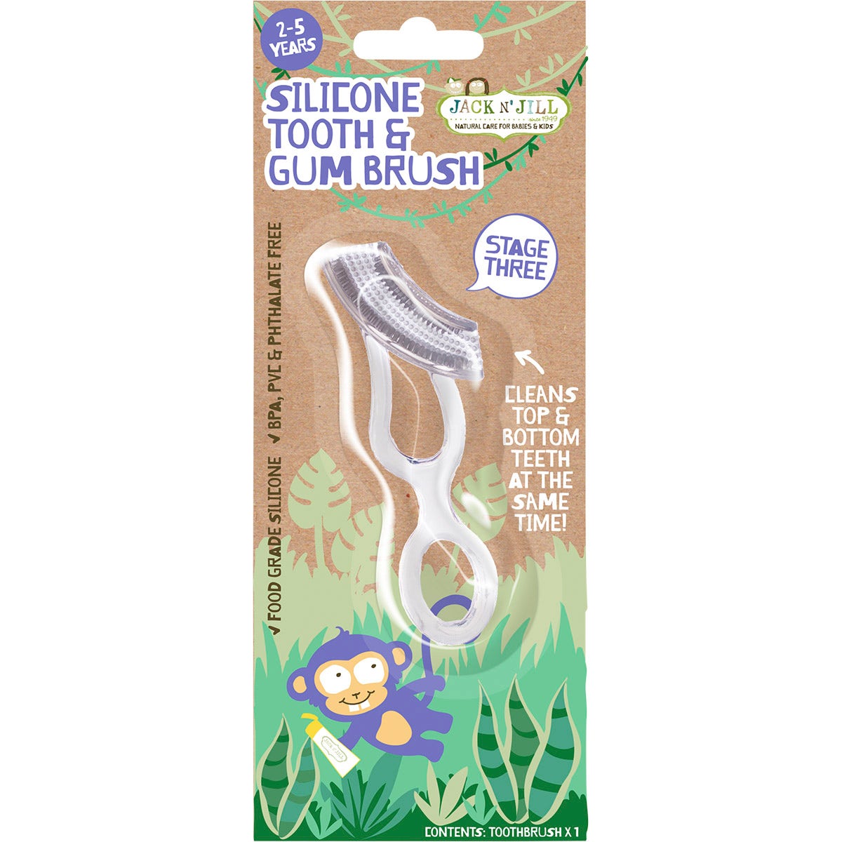 JACK N' JILL Silicone Tooth & Gum Brush 1