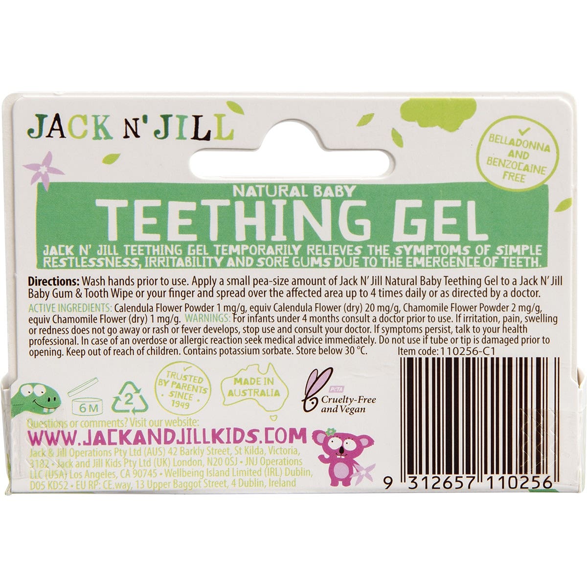 JACK N' JILL Teething Gel 4 Months + 15g