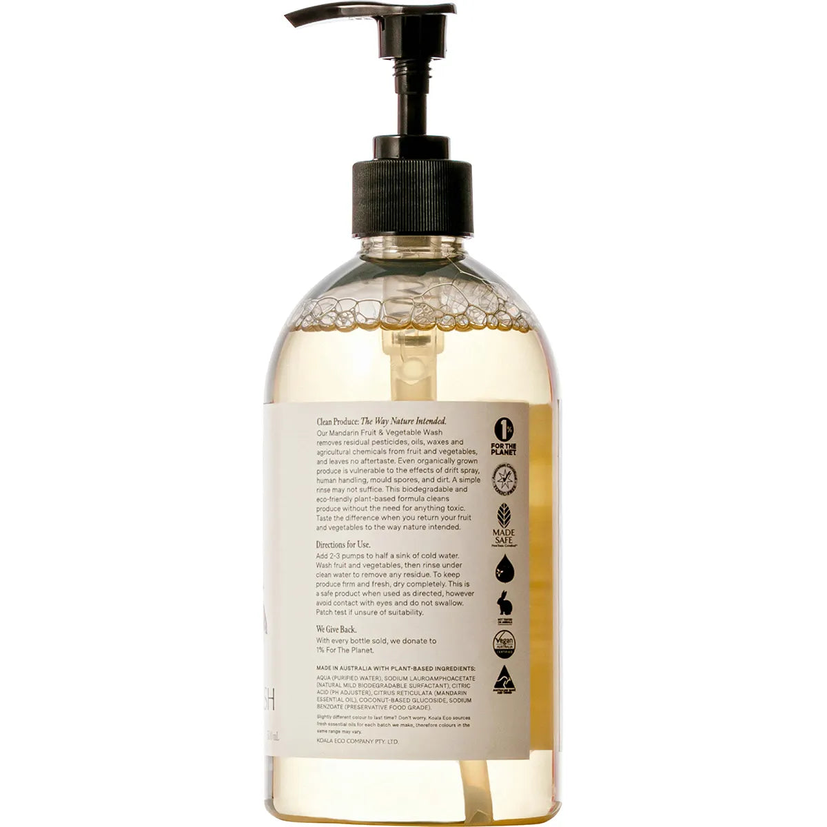 KOALA ECO Fruit And Vegetable Wash Mandarin Essential Oil 500ml