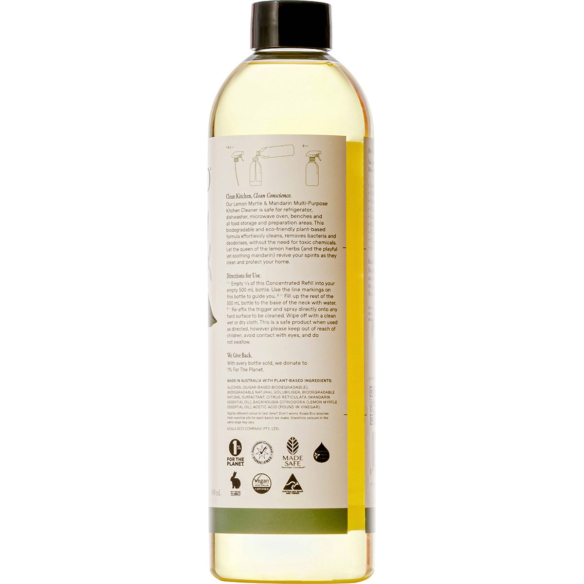 Koala Eco Multi-Purpose Kitchen Cleaner Mandarin Concentrated Refill 500ml