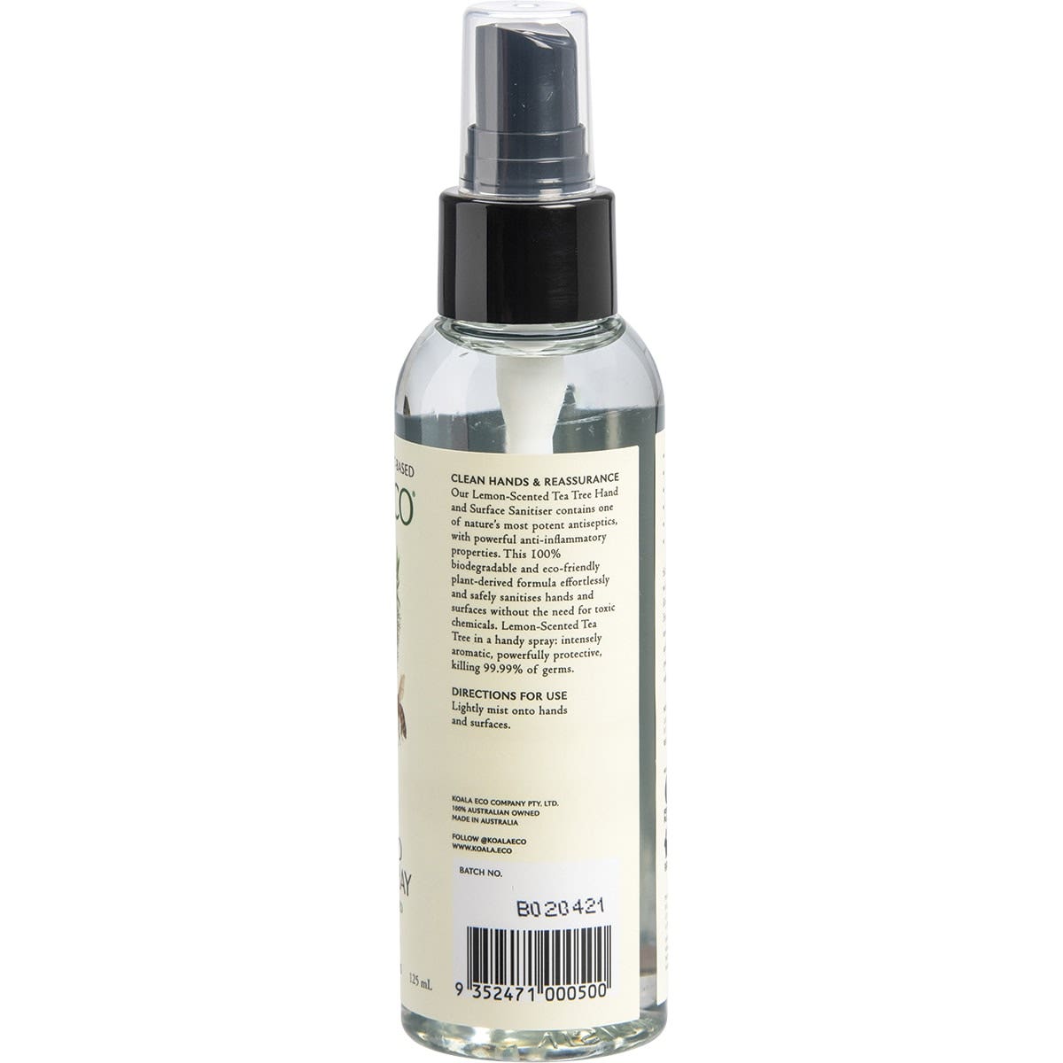 KOALA ECO Natural Hand And Surface Spray Lemon-Scented Tea Tree 125ml