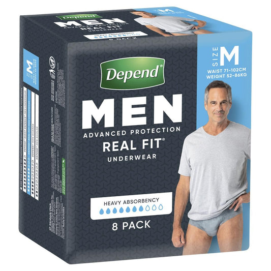 Depend Real Fit For Men Underwear Medium 8