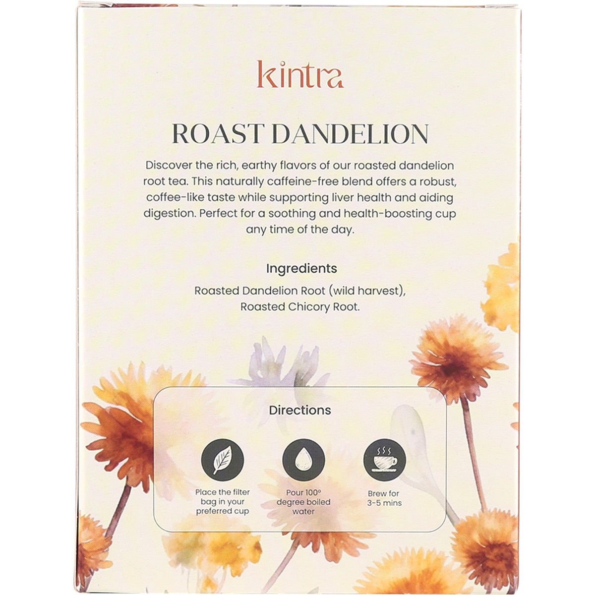 KINTRA FOODS Roasted Dandelion Blend Tea Bags 32