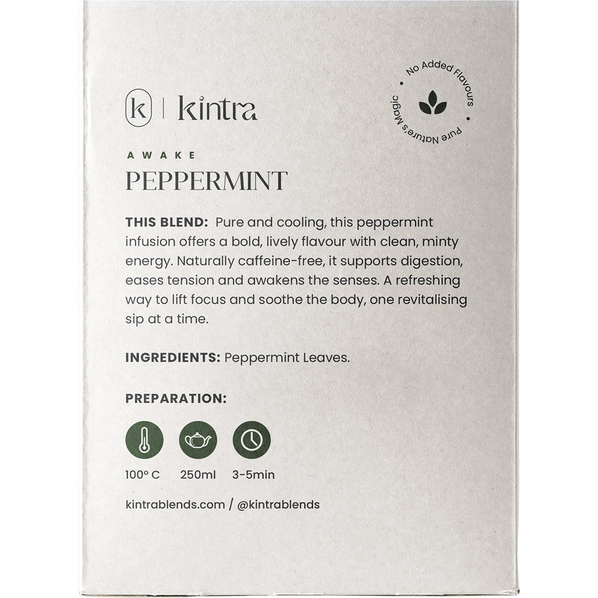 Kintra Foods Herbal Tea Bags Peppermint 25pk