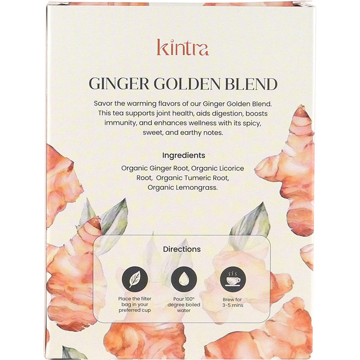 KINTRA FOODS Herbal Tea Bags Ginger Golden Blend 25