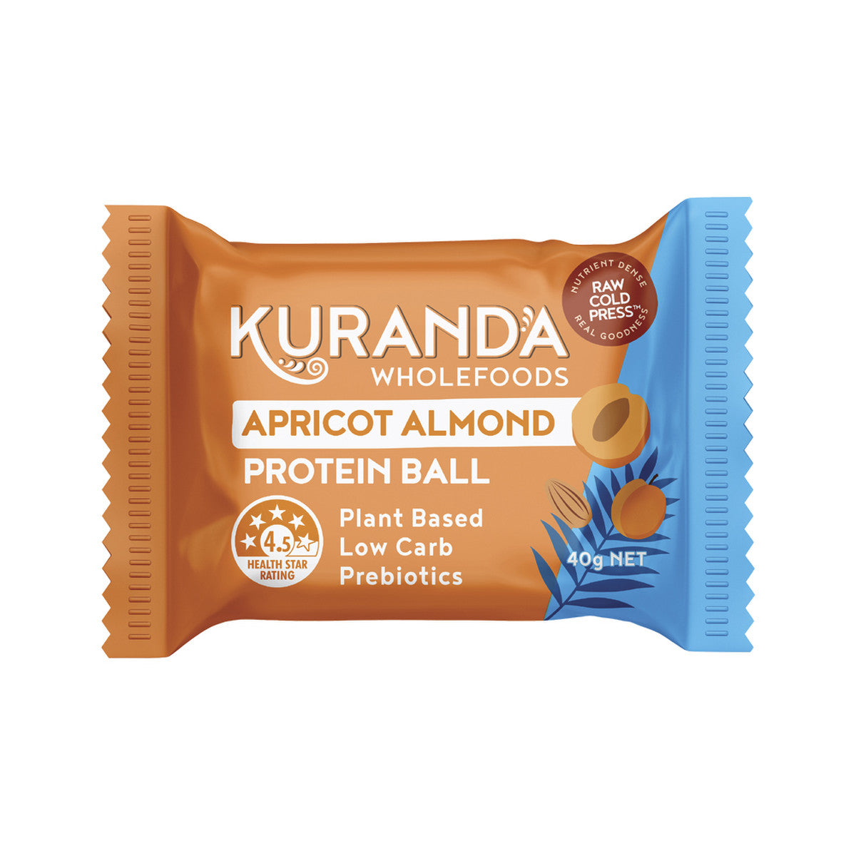 Kuranda Wholefoods Protein Ball Apricot Almond 40g(Pack of 12)