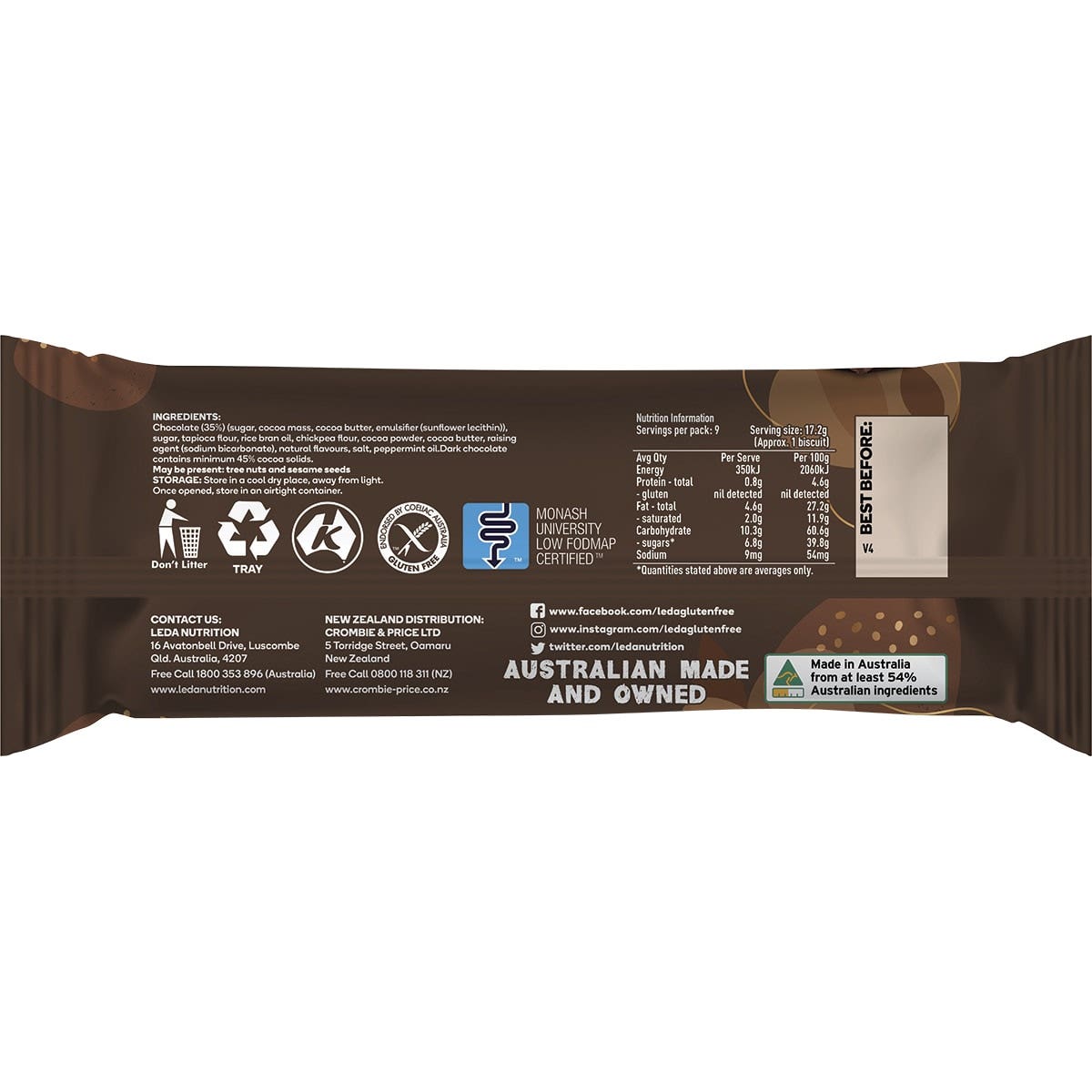 Leda Minton Biscuit 155g (Pack of 8)