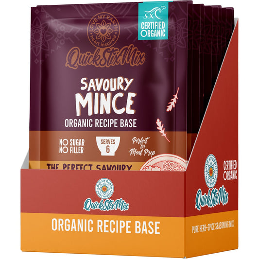 Love My Earth Quick Stix Mix Organic Recipe Base Savoury Mince 10x55g