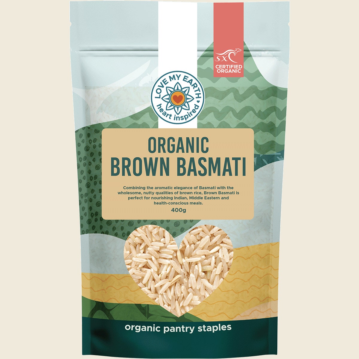 Love My Earth Organic Brown Basmati Rice 400g