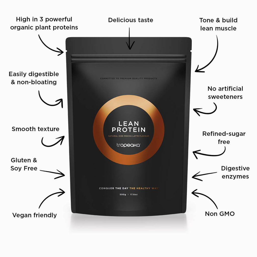 Tropeaka Lean Protein Iced Mocha Latte 500g