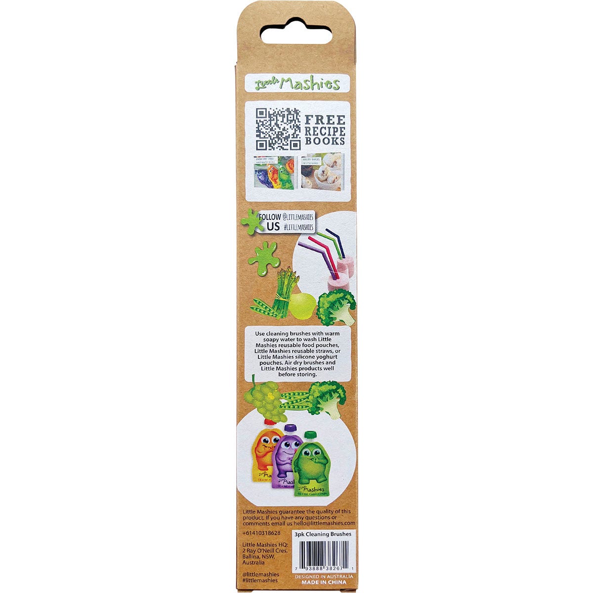 Little Mashies Straw Cleaning Brushes 3pk