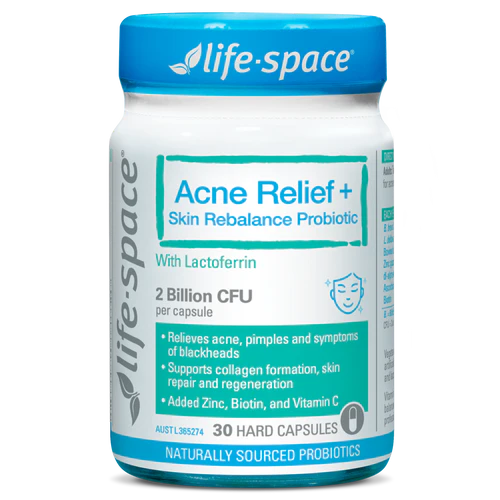Life Space Acne Relief + Skin Rebalance 30 Capsules