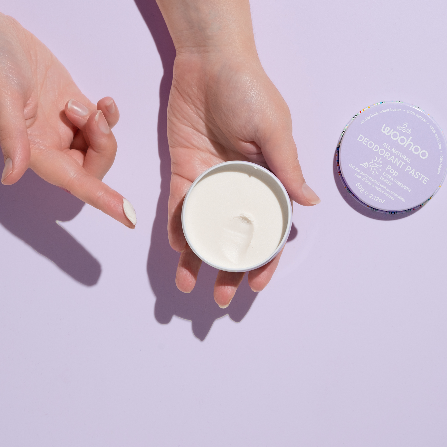 WOOHOO BODY Deodorant Paste Tin Pop Extra Strength 60g