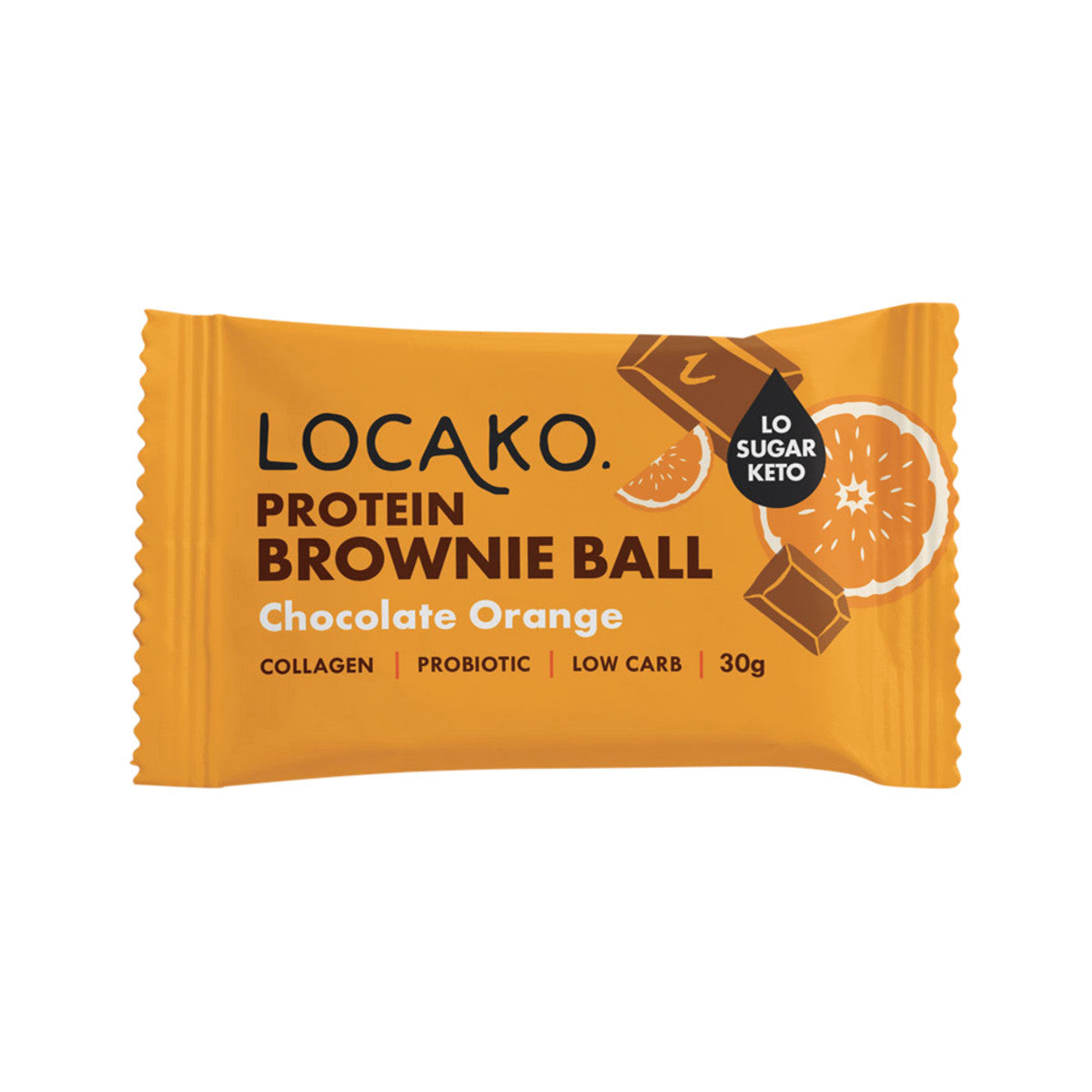 Locako Protein Brownie Ball Chocolate Orange 30g(Pack of 10)