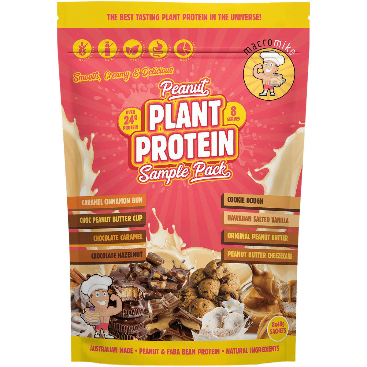 Macro Mike Peanut Plant Protein Sample Pack 8x40g