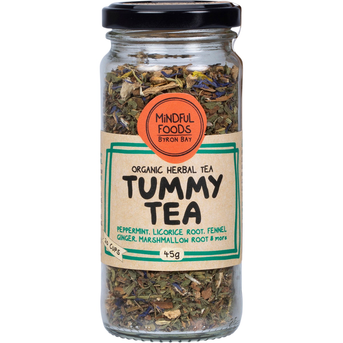 MINDFUL FOODS Tummy Tea Organic Herbal Tea 45g
