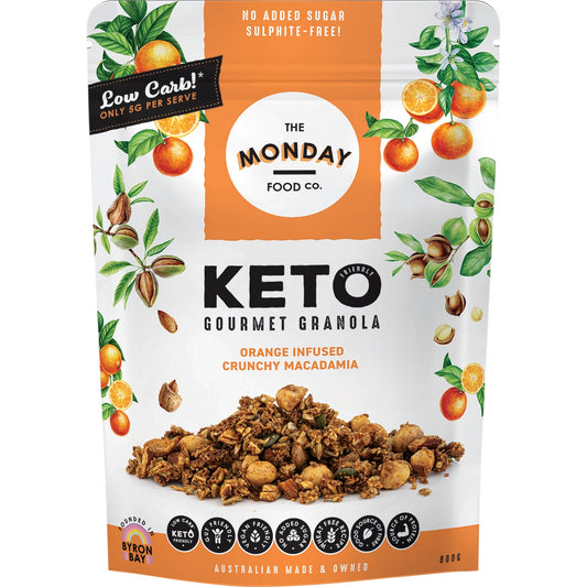 The Monday Food Co. Keto Granola Orange Infused Crunchy Macadamia 800g