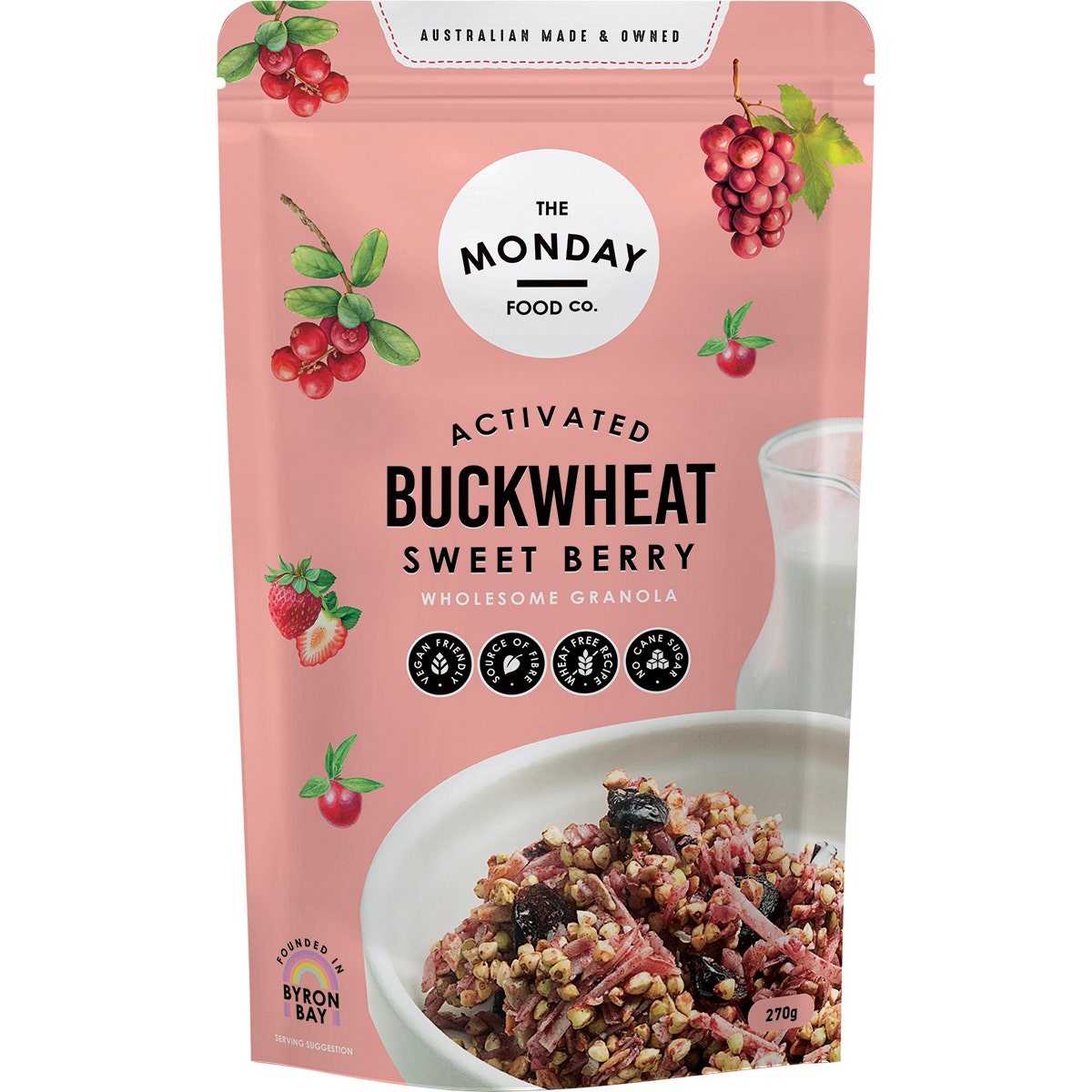 The Monday Food Co. Activated Buckwheat Granola Sweet Berry 270g