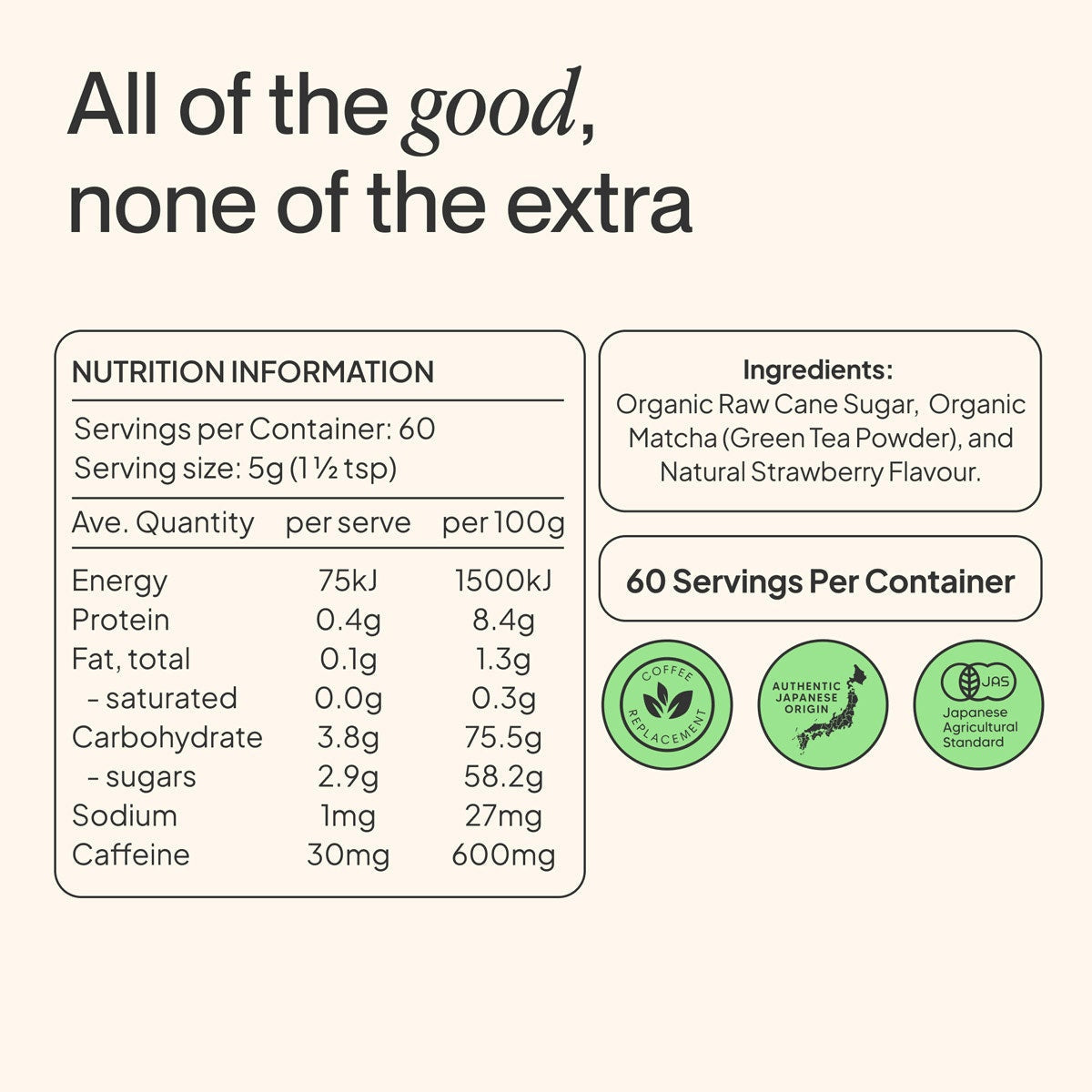 Morning Made Strawberry Matcha Latte 300g