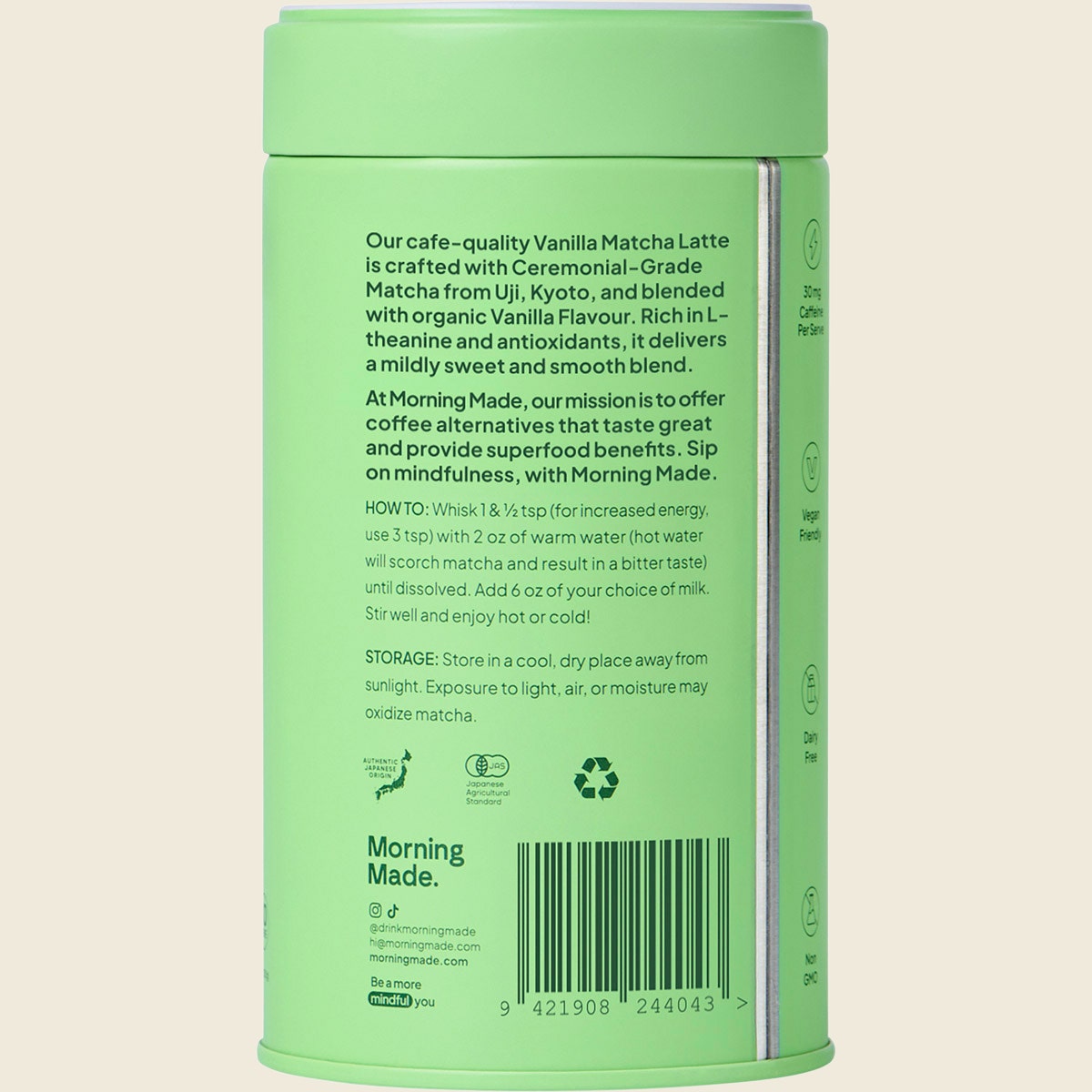 Morning Made Vanilla Matcha Latte 300g