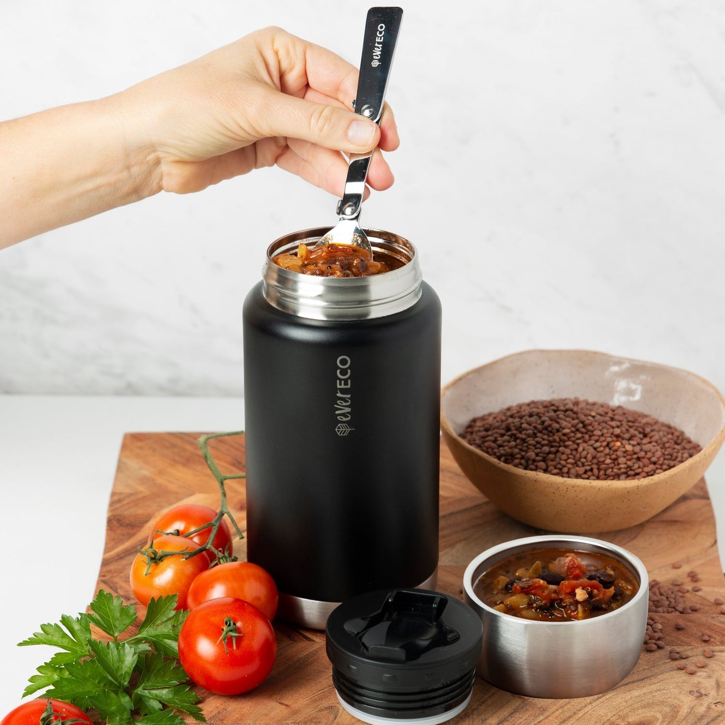EVER ECO Insulated Stainless Steel Food Jar Onyx 800ml