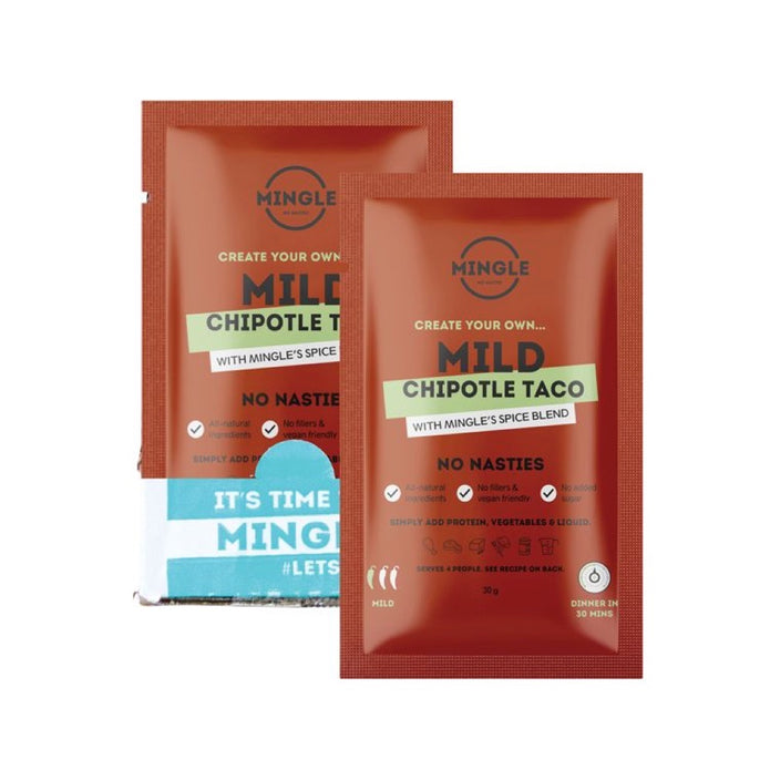 Mingle Natural Seasoning Blend Smokey Taco Mild Chipotle 12x30g