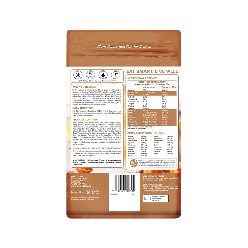 Morlife Plantiful Protein Caramel Fudge 440g