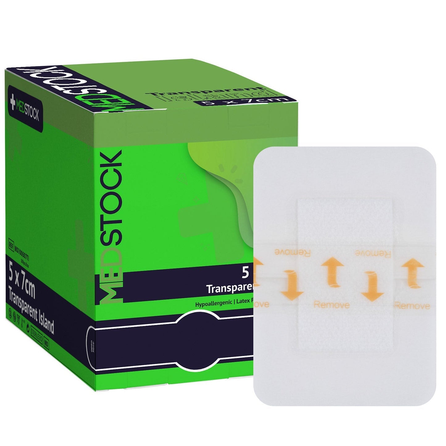 MEDSTOCK Transparent ISLAND DRESSING 5CMX7CM 100PK