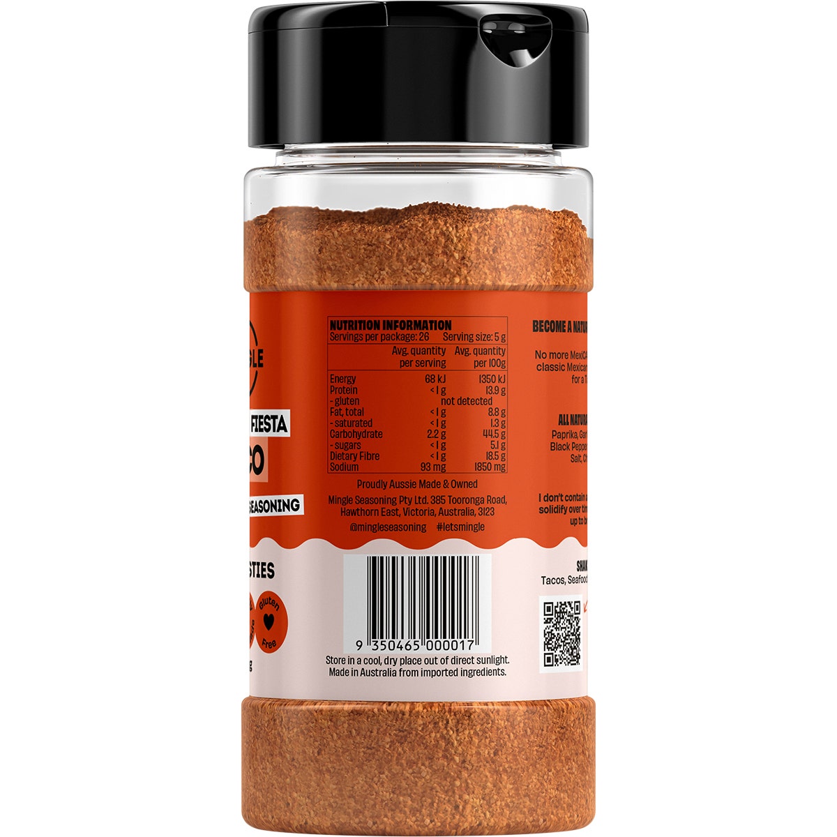 Mingle Mexican Fiesta Taco All Natural Seasoning 130g