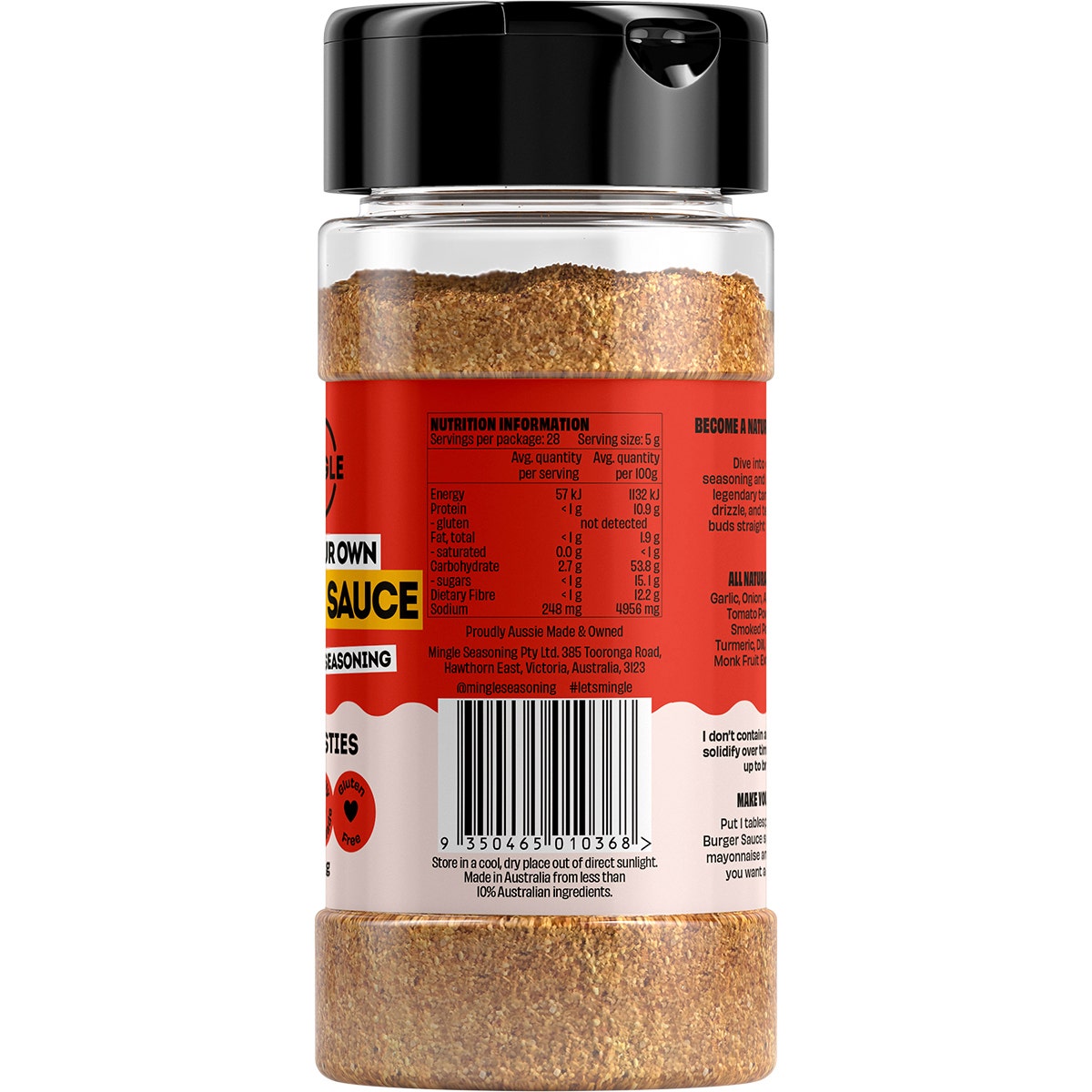 Mingle Burger Sauce All Natural Seasoning 140g