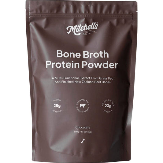 Mitchells Nutrition Bone Broth Protein Powder Chocolate 500g