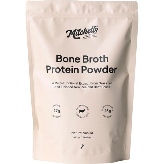Mitchells Nutrition Bone Broth Protein Powder Vanilla 500g