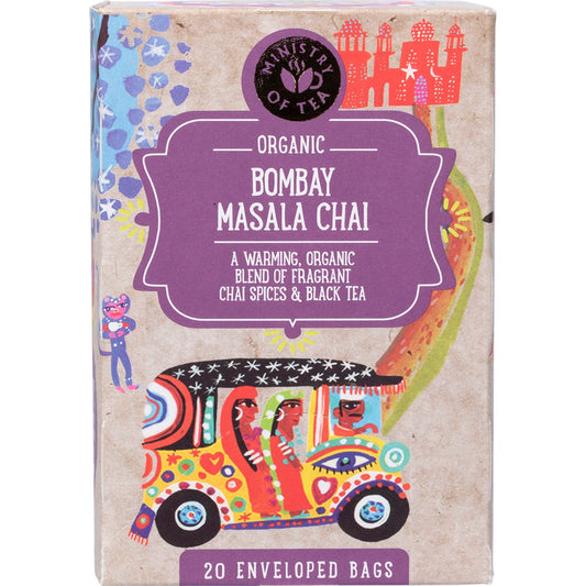 MINISTRY OF TEA Organic Bombay Masala Chai Tea Bags 20pk