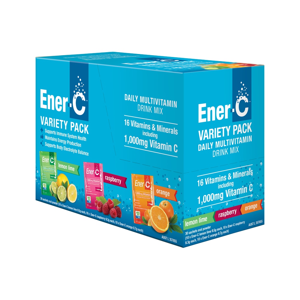 Martin & Pleasance Ener-C Daily Multivitamin Drink Mix Variety Pack Sachet x 30 Pack