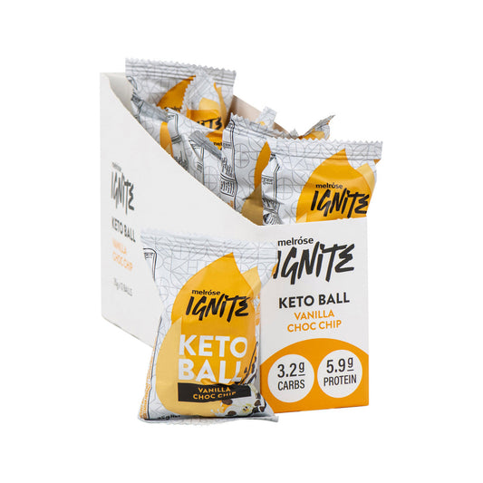 Melrose Ignite Keto Ball Vanilla Choc Chip 35g(Pack of 12)