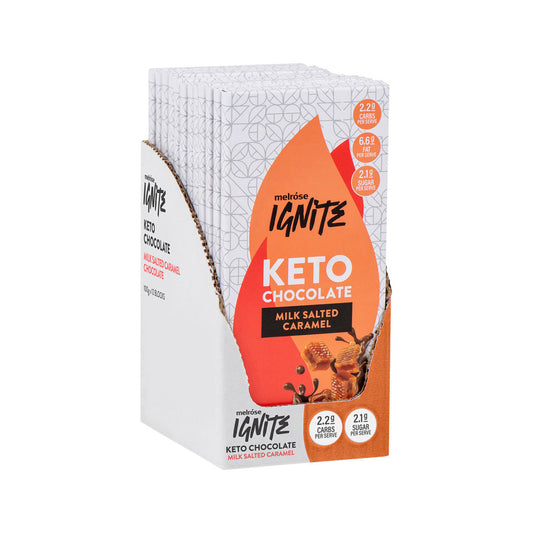 Melrose Ignite Keto Salted Caramel Milk Chocolate 100g(Pack of 12)