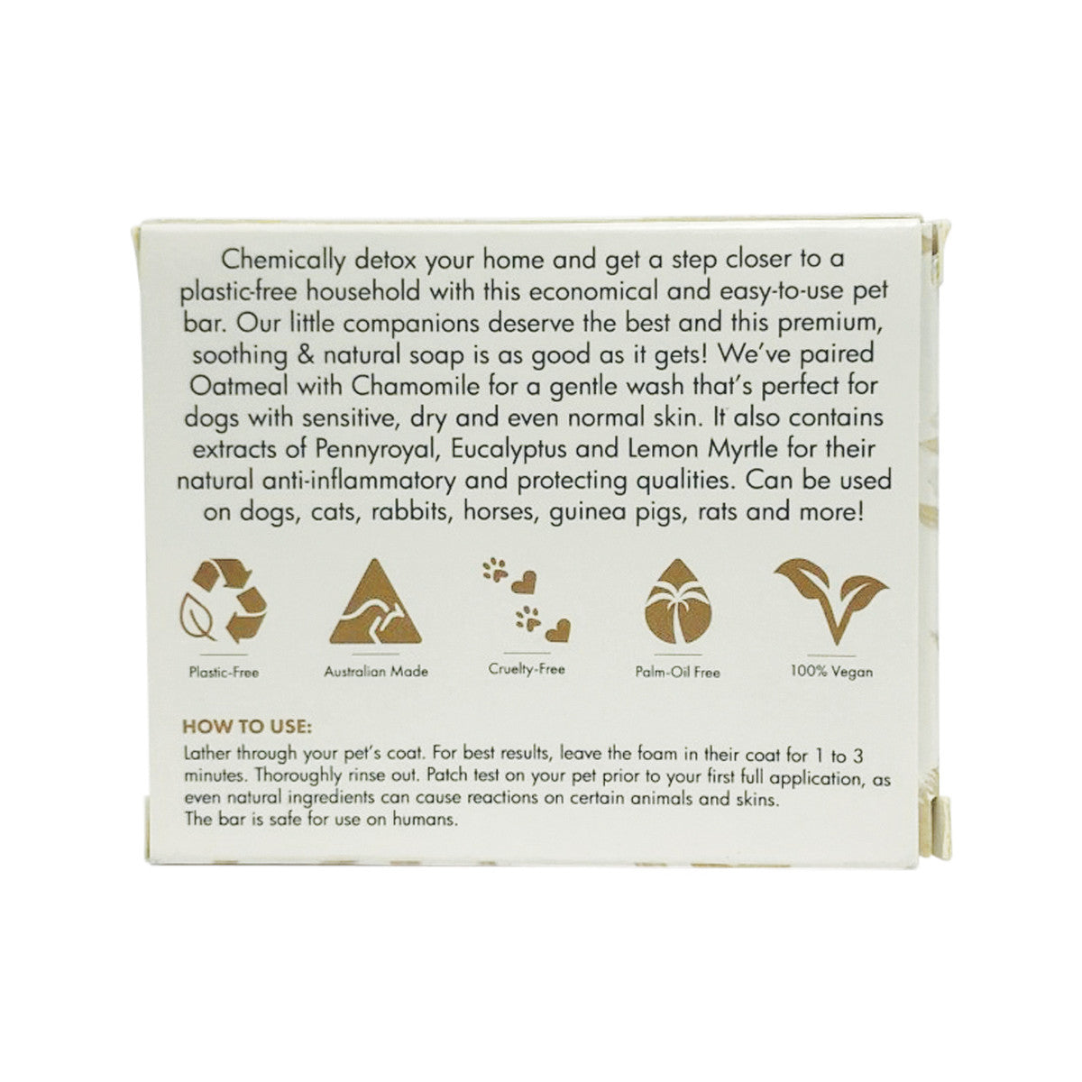 Minimal Essentials Aussie Pet Wash Bar with Oatmeal & Chamomile 150g
