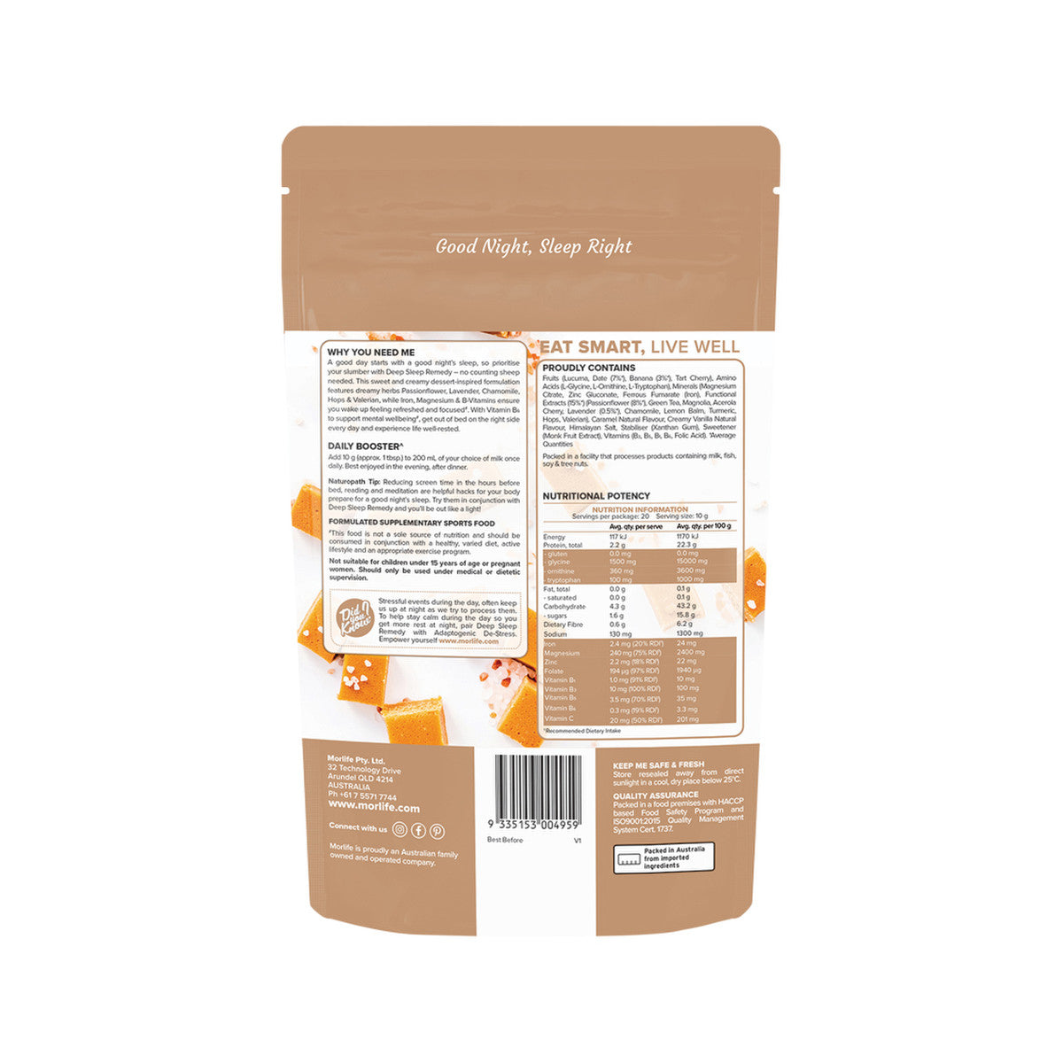 Morlife Deep Sleep Remedy Salted Caramel 200g