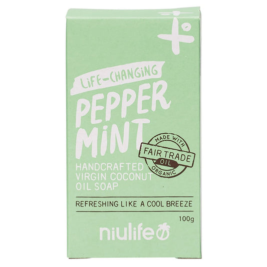 NIULIFE Coconut Oil Soap Peppermint 100g